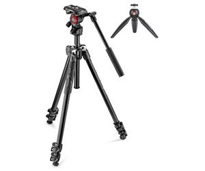 Manfrotto 290 luce con testa video fluida + Pixi