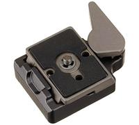 Manfrotto 323 Adattatore con Piastra a Sgancio Rapido per Fotografia, Nero/Allum