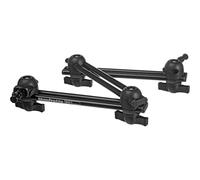 Manfrotto 396AB-3 Braccetto Serie Articulated, 3 Sezioni, Supporto per Luce, Attacco 16 mm e 3/8", in Alluminio, Nero
