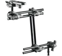 Manfrotto 396B-3 Doppio Braccio a 3 Sezioni in Alluminio con Staffa, Nero