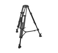 Manfrotto 545B Treppiede con Stabilizzatore Intermedio e Culla da 100 mm per Video, 3 Sezioni a Doppio Tubo, in Alluminio, Nero
