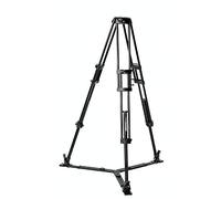 Manfrotto 546GB Treppiede con Stabilizzatore a Terra, Culla da 75 mm, per Video, 3 Sezioni a Due Stadi, in Alluminio, Nero