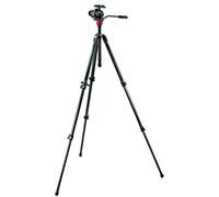 Manfrotto 755CX3-M8Q5 Kit Serie 055 con Testa Ibrida per Fotografia e Video per DSLR, 2 Sezioni, in Carbonio, Nero