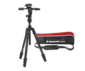 Manfrotto Befree GT PRO 3-Way, Professional Travel Tripod Kit, 3-Way Fluid Head, Levelling Column, Photo/Camera and Video Kit, Carbon Fibre, Arca-type, Twist Lock, DSLR, Mirrorless,Camera Accessories