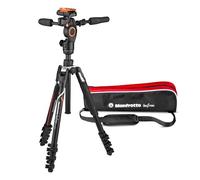 Manfrotto Befree Live Advanced Treppiede da viaggio in alluminio a 4 sezioni con testa fluida a 3 vie