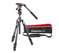 Manfrotto Befree Travel, leggero sistema di trascinamento fluido, treppiede video professionale, nero (MVKBFRL-LIVEUS)