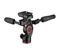 Manfrotto Manfrotto Befree - Testa treppiede a 3 vie, in alluminio, carico utile 6 kg, per treppiedi da viaggio, con manici pieghevoli, sistema di trascinamento fluido, per foto e video, attrezzatura
