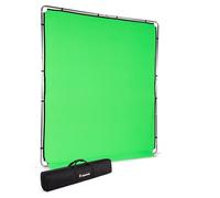 Manfrotto EzyFrame Kit Fondale Pieghevole Fotografia/Video Formato Large - 2 x 2,3m - Chroma Key Verde - Telaio a Montaggio Rapido in Alluminio - Custodia Trasporto Rigida - Ultraportatile - LL LB7946