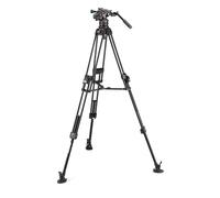 Manfrotto FastTripod, Testa Treppiede Video Fluida 612 Nicrotech con Treppiede Video 645 Fast Twin in Alluminio, Kit per DSLR, Reflex, Camcorder, Cavalletto per Videocamera e Fotocamera, Portata 18kg