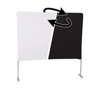 Manfrotto Fondale per Videoconferenze - Telaio Pieghevole in Alluminio con Copertura Bifacciale: Nero / Bianco - 2m x 2m - MLVC2201BW