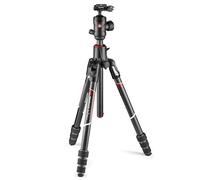 Manfrotto Befree GT XPRO Treppiede Fotocamera in Carbonio, Testa a Sfera Centrale 496, Chiususra Twist, Colonna 90 Gradi, Piastra 200PL-PRO, Reflex, CSC, Mirrorless, Macrofotografia, MKBFRC4GTXP-BH