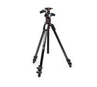 Manfrotto Kit Treppiede a 3 Sezioni con Testa a 3 Vie in Alluminio, Treppiede Fotocamera con Sistema MOVE a Sgancio Rapido, Kit Accessori Fotografici Professionale, Cavaletto con Testa Fotografica