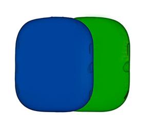 Manfrotto LL LC5687 Chromakey Fondale Ripiegabile, Blu/Verde