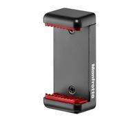 Manfrotto MCLAMP, Morsetto Universale per Smartphone con Attacchi con Filettatura, per iPhone Con o Senza Custodia, Ripiegabile, Dimensioni Compatte, Vlogging, Nero