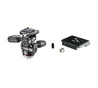 Manfrotto MH804-3W Testa a 3 Vie con Leve Richiudibili, Nero & 200PL Piastra Rap