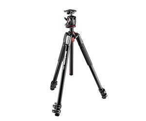 Manfrotto MK055XPRO3BH-Q2 Treppiede in Alluminio, 3 sezioni, Testa a Sfera XPRO e Piastra 200PL, per Fotocamere Mirrorless, DSLR, colore Nero