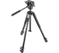 Manfrotto MK190X3-2W Kit Treppiede a 3 Sezioni con Testa Foto/Video Fluida, Nero/Antracite