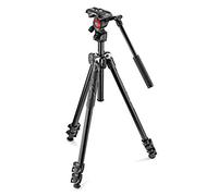 Manfrotto MK290LTA3-V Kit 290 Light con Testa Fluida Video, in Alluminio, Nero