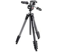 Manfrotto MKCOMPACTADV-BK - Treppiede compatto avanzato con testa a 3 vie, colore: Nero