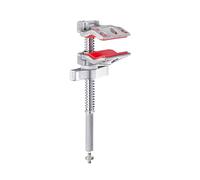 Manfrotto Morsetto a Ganascia, 2" Micro End Vice Jaw Clamp, Apertura 2in/5cm, Portata Max 25kg, Barra Zigrinata, Filetto Femmina 1/4”, Adatt. Maschio 1/4”, Studio Fotografico, Supporto Luce, C50MEJ