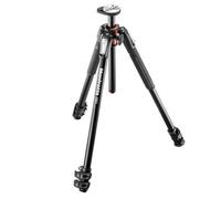 Manfrotto MT190XPRO3 Treppiede Foto, Colonna Posizionabile a 90°, 3 Sezioni in Alluminio, Nero/Antracite