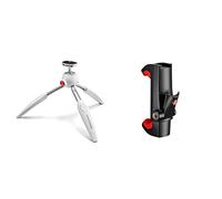 Manfrotto MTPIXIEVO-BK Treppiedi da Tavolo a 2 Sezioni, Bianco & Mcpixi Attacco