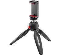 Manfrotto MKPIXICLAMP-BK Pixi Treppiedi da Tavolo con Staffa per Smartphone, Nero