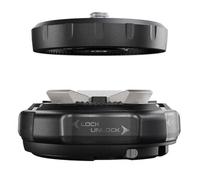 Manfrotto XCHANGE Plate, Piastra a Sgancio Rapido con Vite 3/8" Universale, Compatibile con XCHANGE Base, in Alluminio, per Setup Foto, Video e Luci