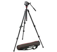 Manfrotto Treppiede Carbonio MVH500AH,755CX3 con testa video fluida