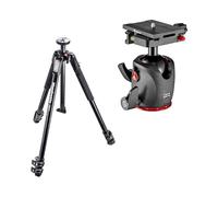 Manfrotto Treppiede in alluminio a 3 sezioni 190X con testa a sfera in magnesio XPRO e piastra a sgancio rapido MSQ6PL