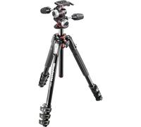 Manfrotto Treppiede in alluminio a 4 sezioni 190XPRO con testa Pan/Tilt a 3 vie XPRO