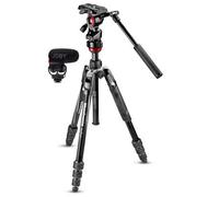 Manfrotto Treppiede in alluminio Befree Advanced Live Twist con testa video fluida + Joby Wavo PLUS