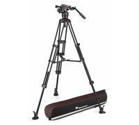 Kit testa video Manfrotto MVK608TWINMA Nitrotech 608 + treppiede a doppio tubo in alluminio