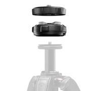 Manfrotto XCHANGE Quick Release, Sistema Universale per Treppiede/slider/accessori, Base e Piastra, Portata 20 Kg, Alluminio Leggero, Filetti 3/8" e 1/4", per Foto, Video e Luci