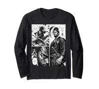 Manga Afro Americano Samurai Warrior Black History Maglia a Manica