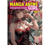 "Manga Anime Girls Coloring Books for Kids, Teens, and Adults No. 7. Jarosław Perek Creative Colorful Worlds A4 8.5x11 inches"