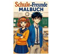 Manga Ausmalbuch: Schule und Freunde: 50 fröhliche Szenen aus dem Schulleben zum Ausmalen für Kinder und Erwachsene