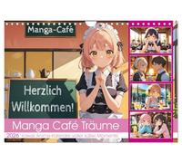 Manga Café Träume - Kawaii Anime-Kalender voller süßer Momente (Wandkalender 2026 DIN A4 quer), CALVENDO Monatskalender: Süße Manga- und Anime-Momente ... - ein Jahr voller Gefühle für Anime-Fans
