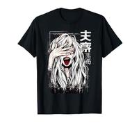 Manga Girl Scream Hand Over Eyes Dark Art Design Maglietta
