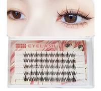Manga Lashes Natural Look Fake Lashes Cluster C 11 12 13 mm, 5 file di ciglia finte naturali coreane per uso quotidiano, feste cosplay, banchetti, fai da te