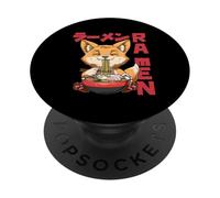 Manga Neko Otaku Ramen Fox PopSockets PopGrip Adesivo