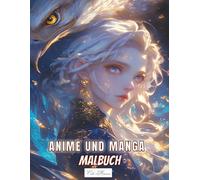 Manga Und Anime Malbuch: 50 Anime-Farbvorlagen aus Japan mit ausdrucksvollen Gesichtern und Adlermotiven, kreativen Entwürfen und Skizzen, geeignet für Kinder, Jugendliche und Erwachsene