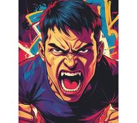 Manga Vampire Notebook - Angry Modern-Day Vampire with Graffiti Background, Perfect for Horror and Anime Fans: Urban Graffiti Manga Vampire - Powerful Profile Art for Horror Lovers, Anime Artists, and Graphic Novel Fans