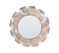 MANGALORE Specchio 54 cm 54 cm Bianco Metallo