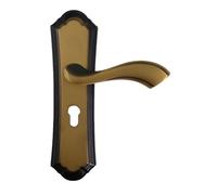 Manganese acciaio moderno semplice pannello lega di alluminio maniglia serratura casa solido legno interno serratura silenziosa serratura hardware(D Yellow Bronze hole spacing 172MM)