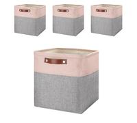 Mangata Cesto Portaoggetti 33X38x33cm, Scatole Portaoggetti Tessuto, 4 Pezzi per kallax Scaffali
