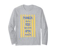 Mangia Bene Ridi Spesso AMA Much Mangia Bene Ridi AMA Italiano Maglia a Manica
