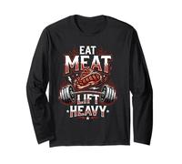 Mangia Carne Sollevare la Dieta Carnivora Pesante Maglia a Manica