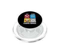 Mangia Dormi Casino Ripeti Gioco D'azzardo Poker Chip Dadi PopSockets PopGrip per MagSafe