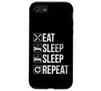 Mangia dormi dormi di nuovo ripeti - Per gli amanti del sonno - Scherzo divertente Custodia per iPhone SE (2020) / 7/8